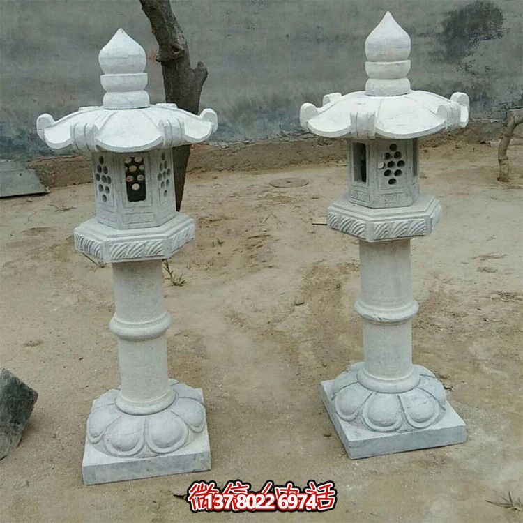 太陽能仿古中式大理石石燈，點亮你的花園