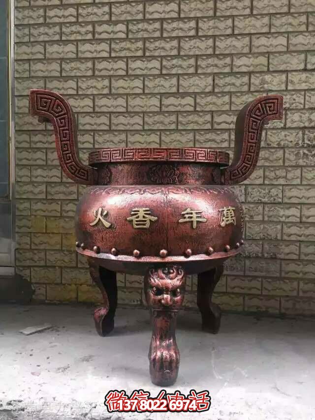 紅銅香爐，來自古老寺院的精美鑄造