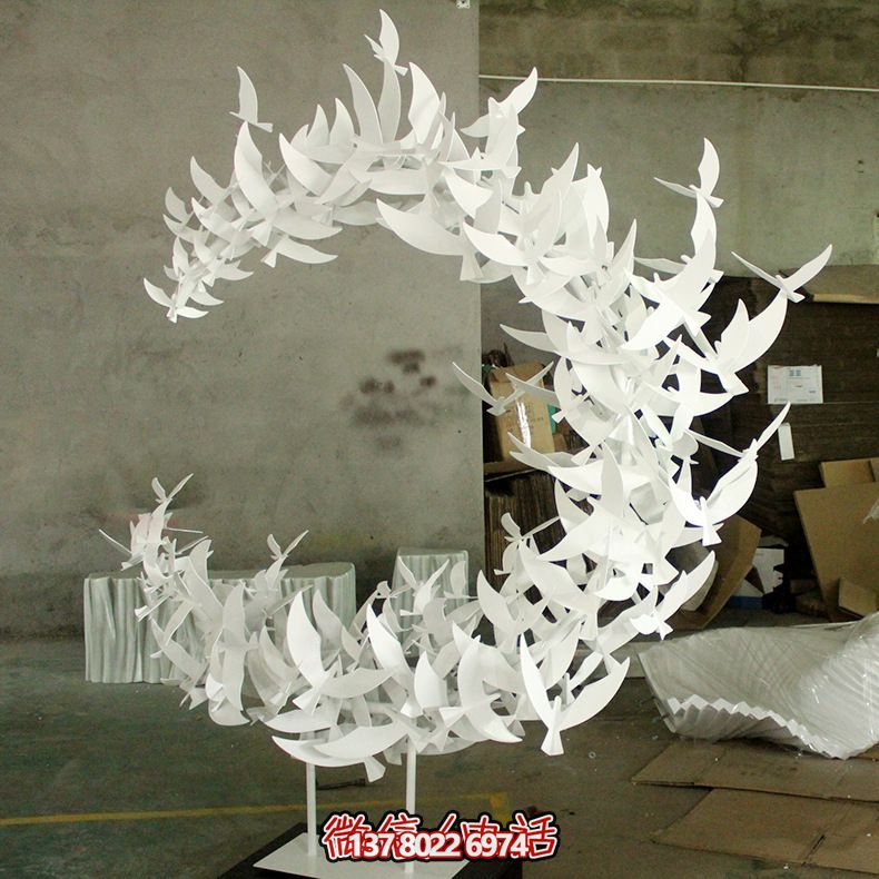 玻璃鋼雕塑擺件裝飾品，創(chuàng)意抽象鴿子裝飾室內(nèi)別墅