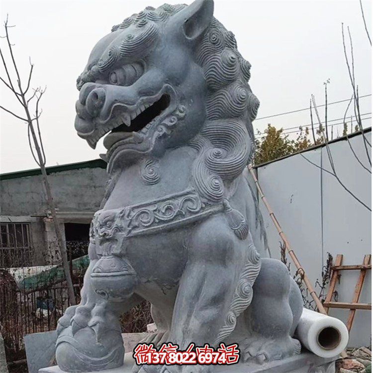 豪華庭院大型獅子雕塑，招財進寶，鎮(zhèn)宅門口裝飾