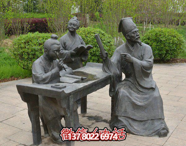 古代庭院景區(qū)，一起讀書(shū)、雕塑、感受古風(fēng)