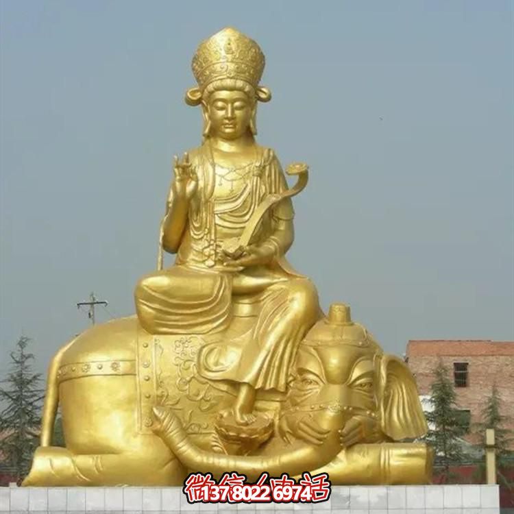 玻璃鋼雕塑文姝普賢，精致烤漆噴金大型景點(diǎn)裝飾
