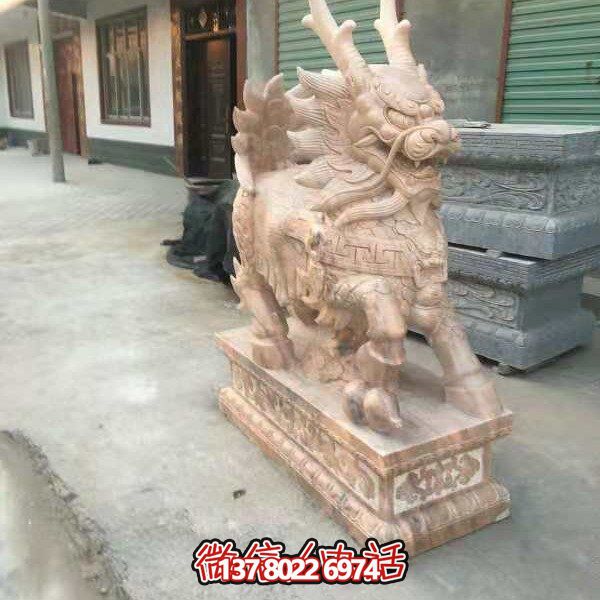 高端定制大理石石雕獅子雕塑，裝點(diǎn)大型庭院、別墅、門口，招財(cái)又安全