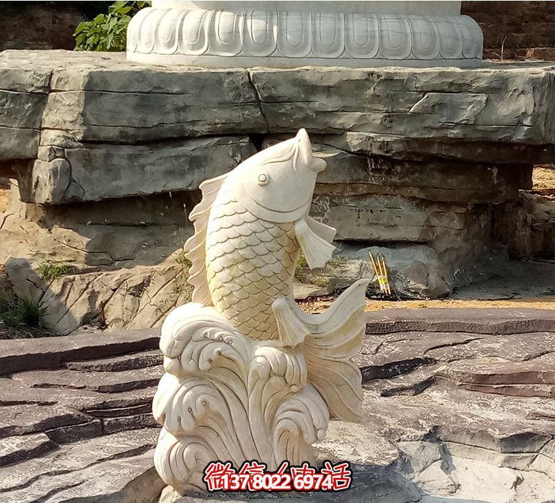 漢白玉石雕塑，點綴公園景觀，增添創(chuàng)意噴水裝置
