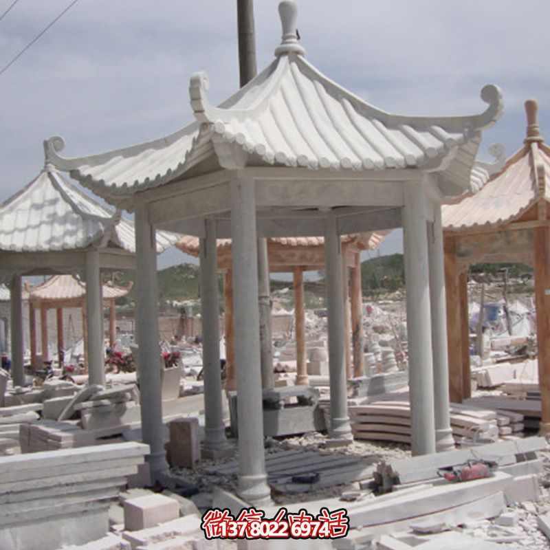 休閑小型大理石涼亭，為別墅園林增添溫馨氣息