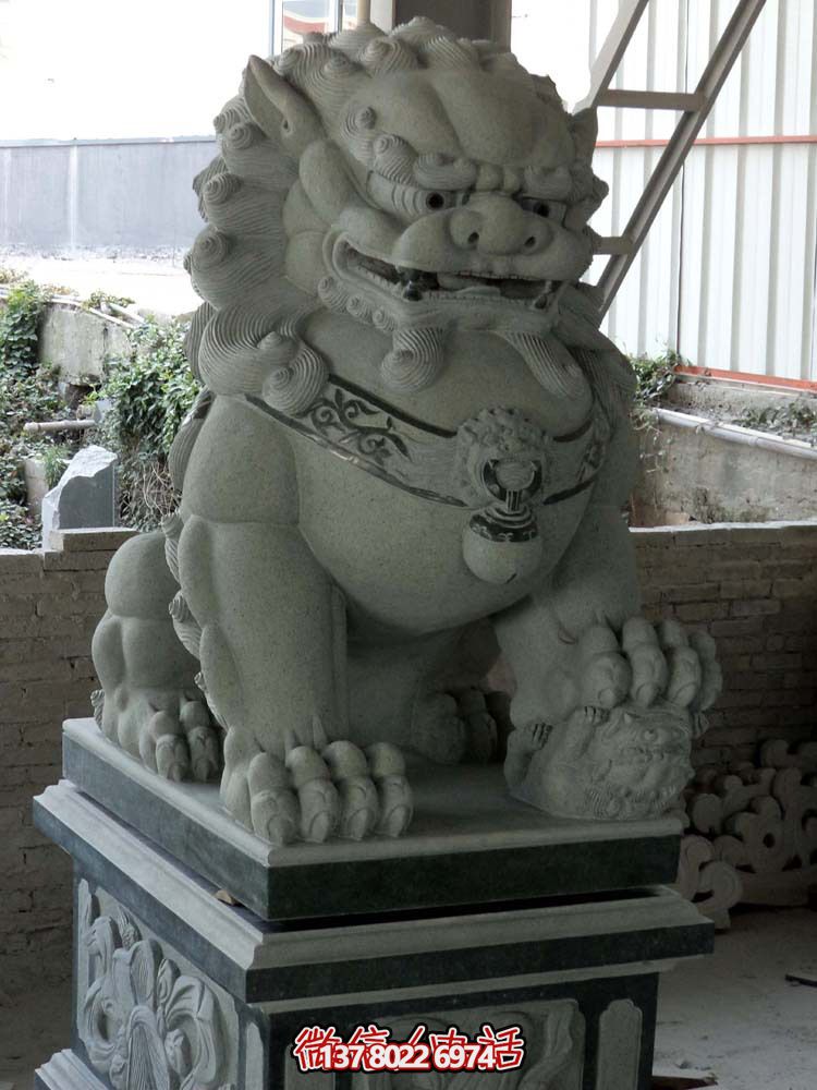 仿真大理石獅子雕塑，裝飾別墅大型法院