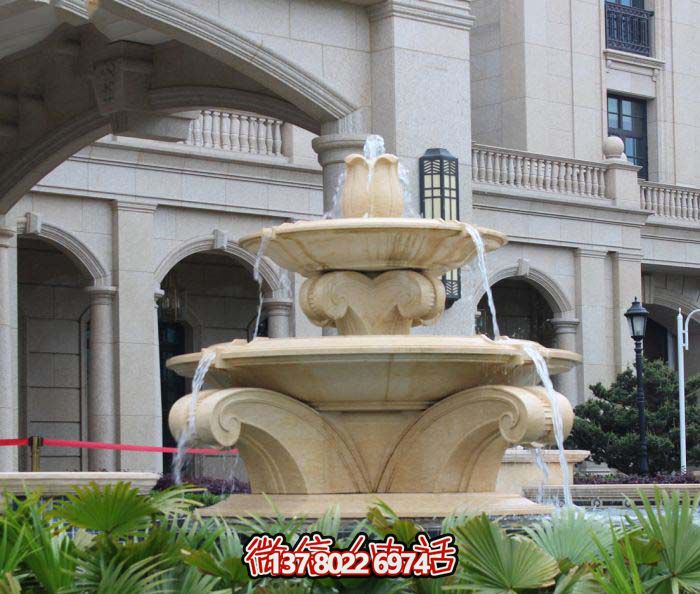 歐式風(fēng)格大理石噴泉雕塑，美化酒店、廣場、景觀