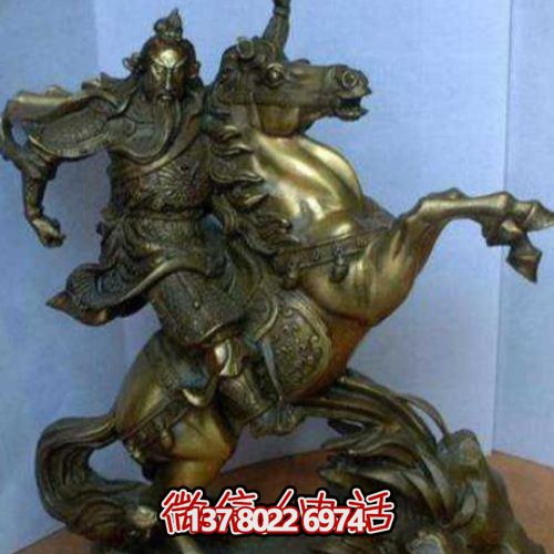 傳統(tǒng)工藝銅雕騎馬人物雕塑，點(diǎn)綴戶外園林