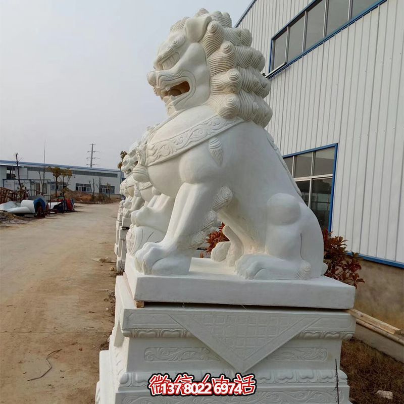 高品質(zhì)石雕麒麟雕塑，點(diǎn)綴企業(yè)公司大門口，增添鎮(zhèn)宅財(cái)運(yùn)